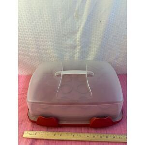 Wilton red 3-1 caddy cupcake holder reversible size 2014 Excellent 17x12"